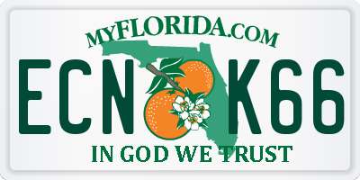 FL license plate ECNK66