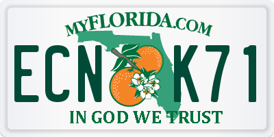 FL license plate ECNK71