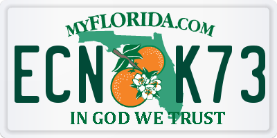 FL license plate ECNK73