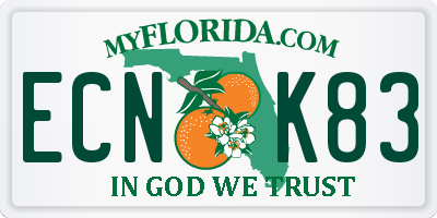 FL license plate ECNK83