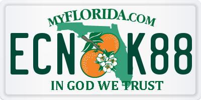FL license plate ECNK88