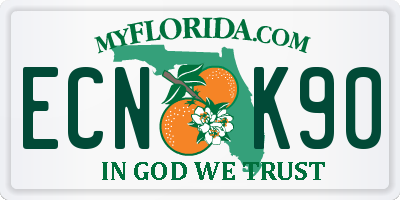 FL license plate ECNK90