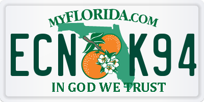 FL license plate ECNK94
