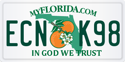 FL license plate ECNK98