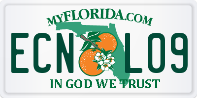 FL license plate ECNL09