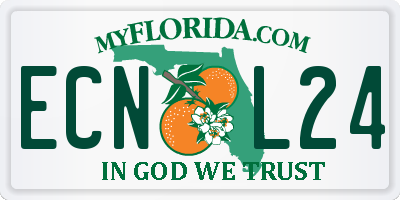FL license plate ECNL24