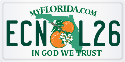 FL license plate ECNL26