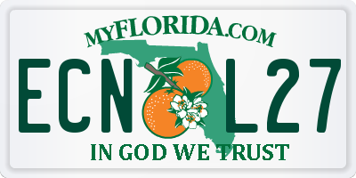 FL license plate ECNL27