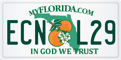 FL license plate ECNL29