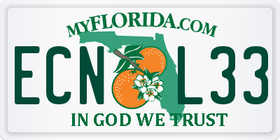 FL license plate ECNL33