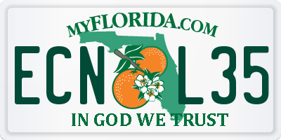 FL license plate ECNL35