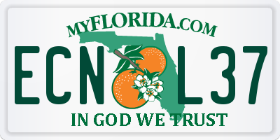 FL license plate ECNL37