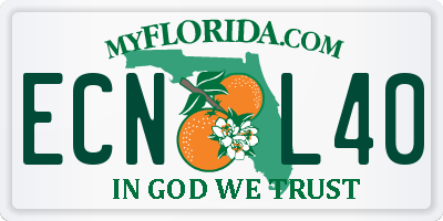 FL license plate ECNL40