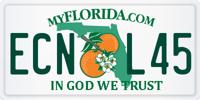 FL license plate ECNL45