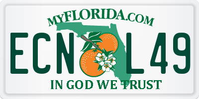 FL license plate ECNL49