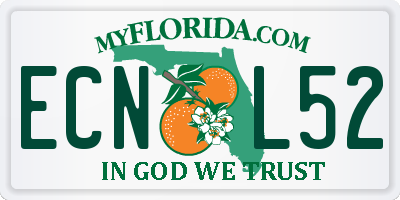 FL license plate ECNL52