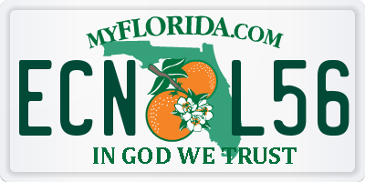 FL license plate ECNL56