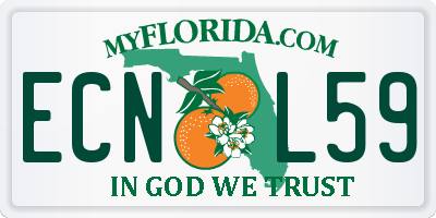 FL license plate ECNL59