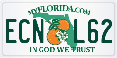 FL license plate ECNL62