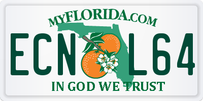 FL license plate ECNL64