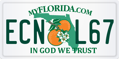 FL license plate ECNL67