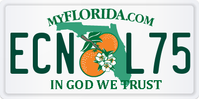 FL license plate ECNL75