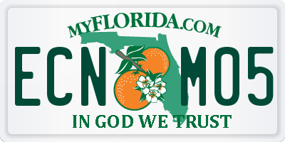 FL license plate ECNM05