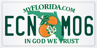 FL license plate ECNM06