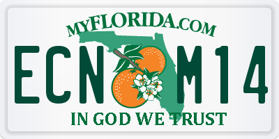 FL license plate ECNM14