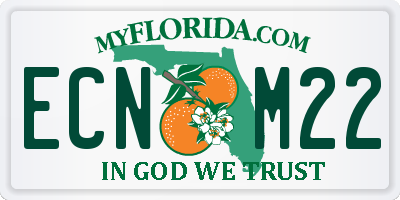 FL license plate ECNM22