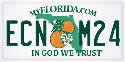 FL license plate ECNM24