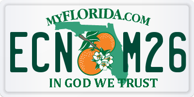 FL license plate ECNM26