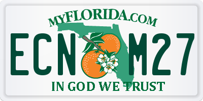 FL license plate ECNM27