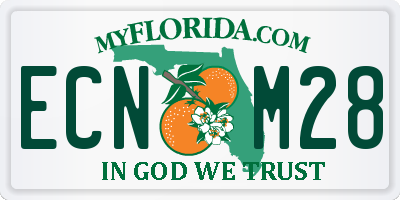 FL license plate ECNM28