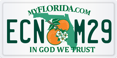 FL license plate ECNM29