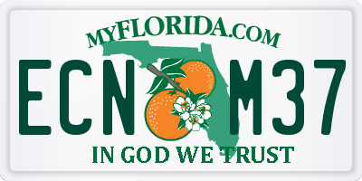 FL license plate ECNM37