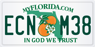 FL license plate ECNM38