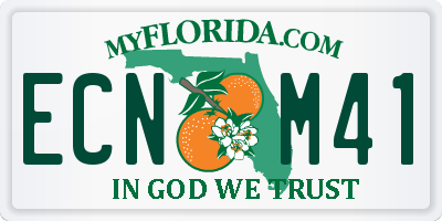 FL license plate ECNM41