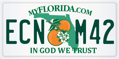 FL license plate ECNM42