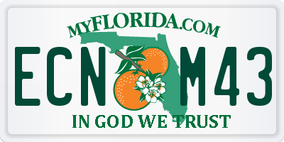 FL license plate ECNM43