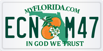 FL license plate ECNM47