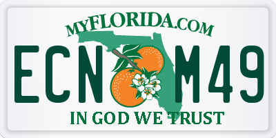 FL license plate ECNM49