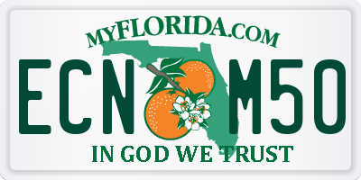 FL license plate ECNM50