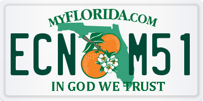 FL license plate ECNM51