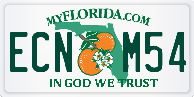 FL license plate ECNM54