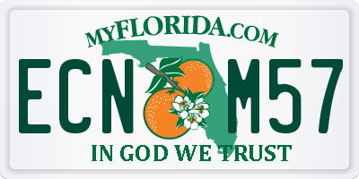 FL license plate ECNM57