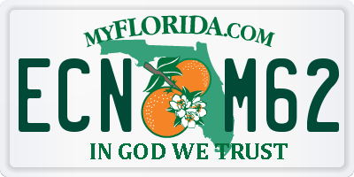 FL license plate ECNM62
