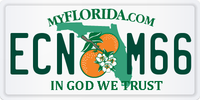 FL license plate ECNM66
