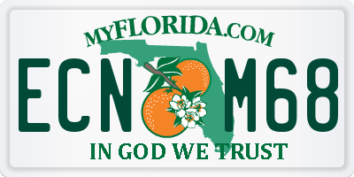 FL license plate ECNM68