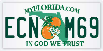 FL license plate ECNM69